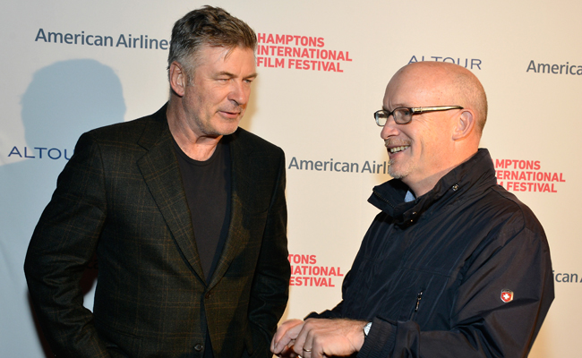 Actor Alec Baldwin (L) and director Alex Gibney attend the 21st Annual Hamptons International Film Festival on October 12, 2013 in East Hampton, New York. (Photo by Eugene Gologursky/Getty Images for The Hamptons International Film Festival)